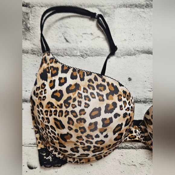 La Senza Leopard Print Padded Lace Trim Bra - Picture 3 of 14